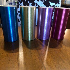 Aluminum tumbler cups with insert - set of four multi‎ color